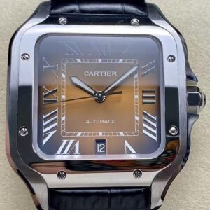 BV Factory Cartier Replica Santos WSSA0064 Black Belt Watch