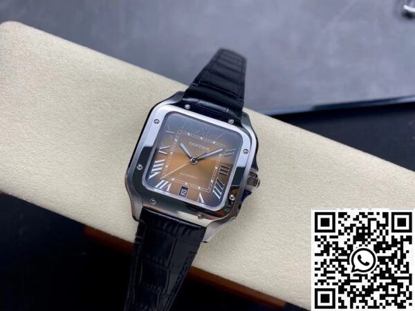 BV Factory Cartier Replica Santos WSSA0064 Black Belt Watch