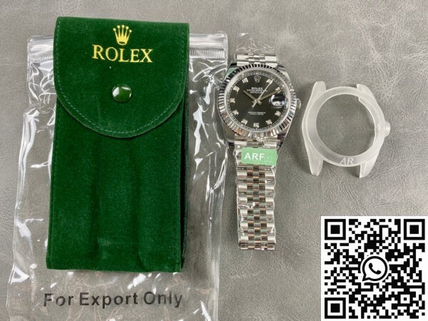 ARF Factory Fake Rolexs Datejust M126334-0012 black Watch