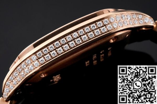 Replica Cartier Santos Watch BV Factory Rose Gold Full Diamond