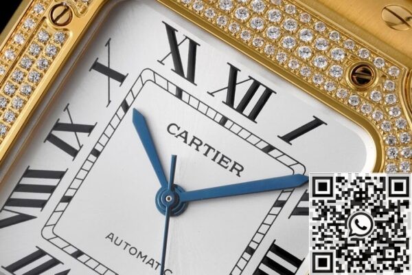 Replica Cartier BV Factory De Santos Gold Full Diamond Watch