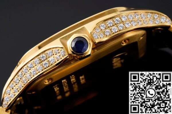 Replica Cartier BV Factory De Santos Gold Full Diamond Watch