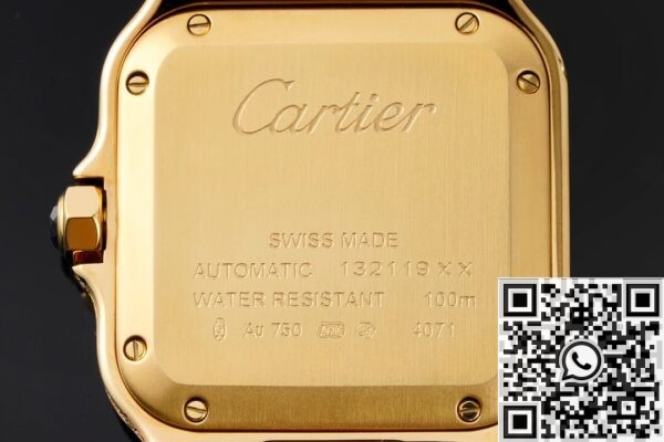 Replica Cartier BV Factory De Santos Gold Full Diamond Watch