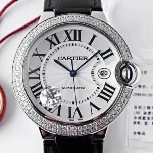 Cartier Ballon Bleu Diamond AF Factory Silver Dial Size 42mm