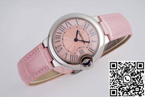 Cartier Pink Belt AF Factory Ballon Bleu De Size 33 Quartz