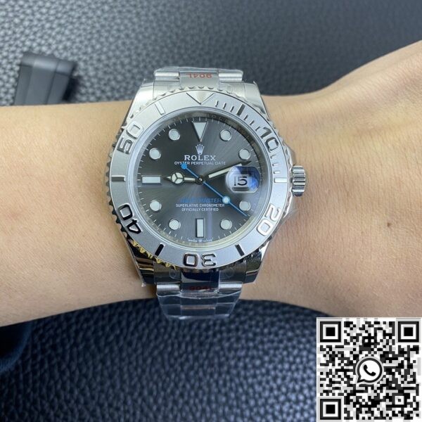 EW Factory Replica Rolex - Yacht Master Rhodium White Dial