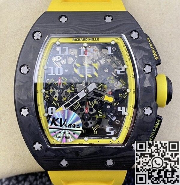 Richard Mille Fake Felipe Massa - RM011 Yellow Rubber