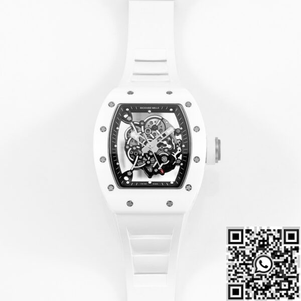 Fake Richard Mille RM055 - KV Factory White Ceramics