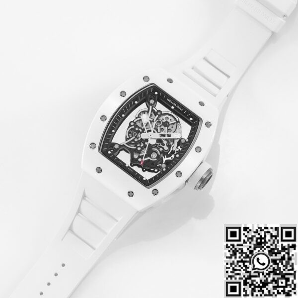 Fake Richard Mille RM055 - KV Factory White Ceramics