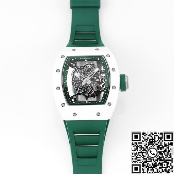 1:1 Replica Richard Mille RM055 - KV Factory V5 Green Rubber