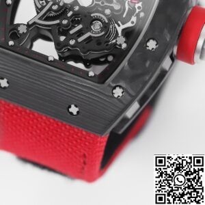 Richard Mille Best Fake RM055 - KV Factory V5 Red Nylon Strap