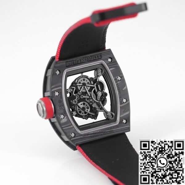 Richard Mille Best Fake RM055 - KV Factory V5 Red Nylon Strap