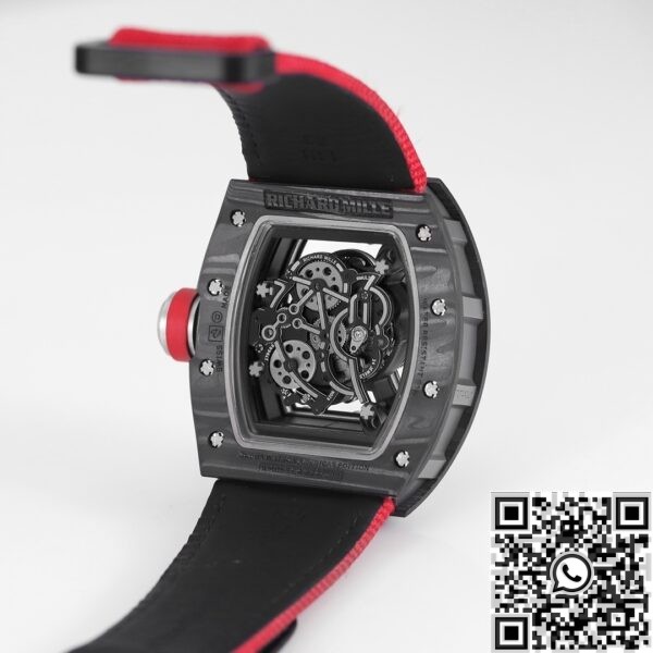 Richard Mille Best Fake RM055 - KV Factory V5 Red Nylon Strap