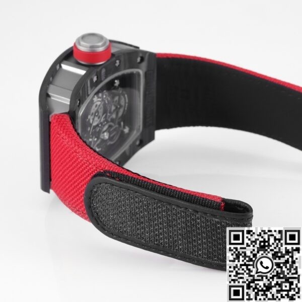 Richard Mille Best Fake RM055 - KV Factory V5 Red Nylon Strap