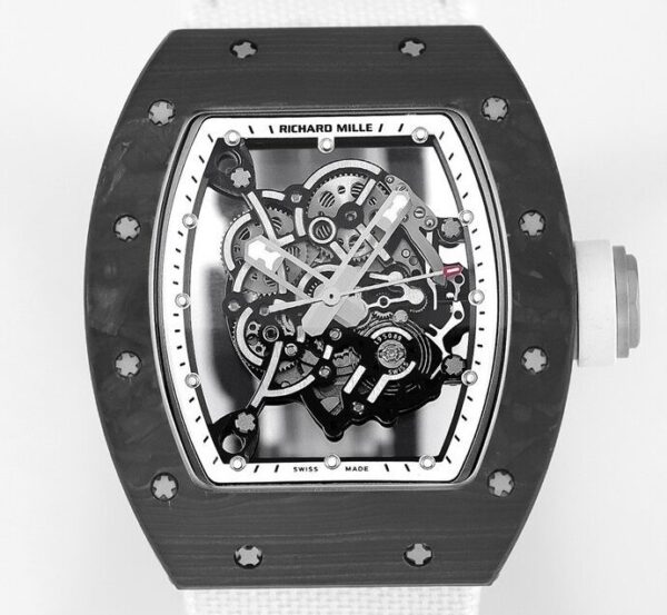 Richard Mille Fake Watches KV Factory - RM055 V5 White Nylon