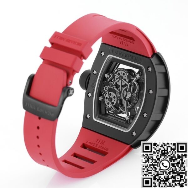 Best Richard Mille Fake KV Factory - RM055 V5 Red Rubber Strap