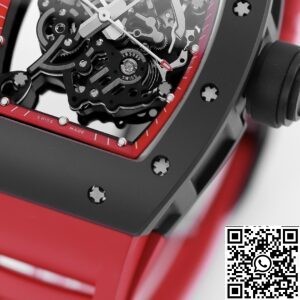 Best Richard Mille Fake KV Factory - RM055 V5 Red Rubber Strap