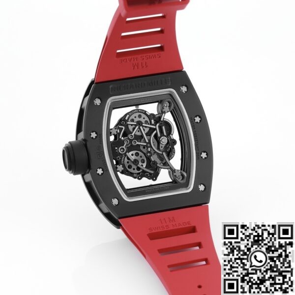 Best Richard Mille Fake KV Factory - RM055 V5 Red Rubber Strap