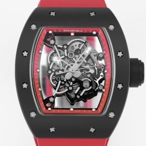 Best Richard Mille Fake KV Factory - RM055 V5 Red Rubber Strap