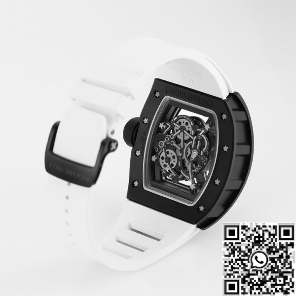 Best Fake Richard Mille KV Factory RM055 V5 White Rubber Strap