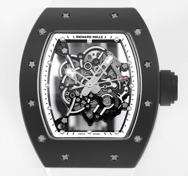 Best Fake Richard Mille KV Factory RM055 V5 White Rubber Strap