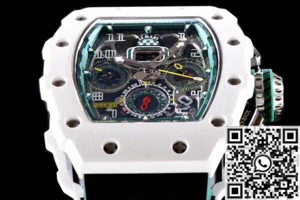 Replica Richard Mille RM011-03 - KV Factory White Ceramic Case