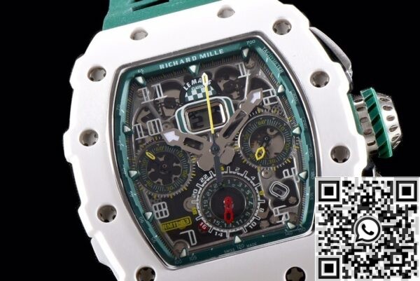 Replica Richard Mille RM011-03 - KV Factory White Ceramic Case