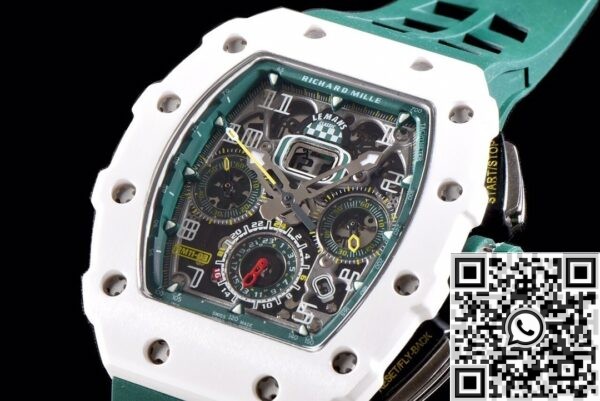 Replica Richard Mille RM011-03 - KV Factory White Ceramic Case