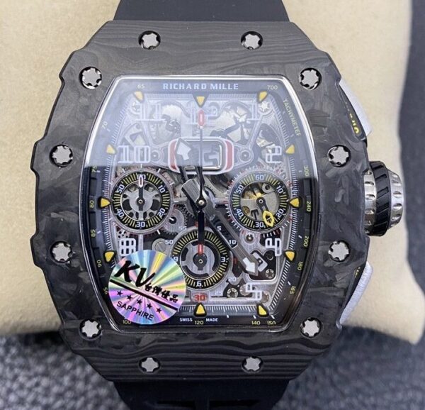 KV Factory Fake Richard Mille RM011 Carbon Fiber Watch Case