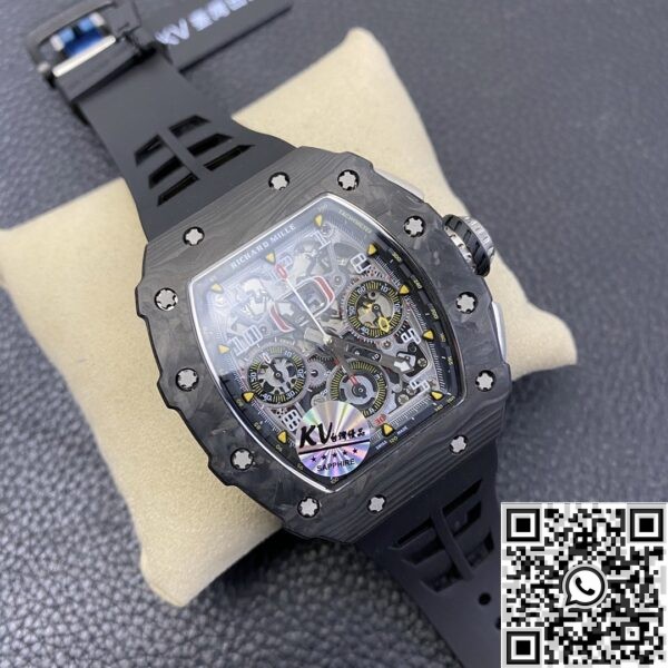 KV Factory Fake Richard Mille RM011 Carbon Fiber Watch Case