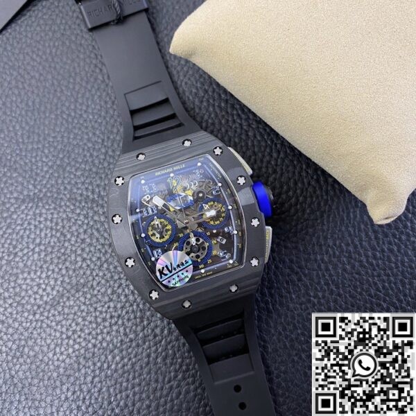 KV Factory Replica Richard Mille RM011 Blue Dial Carbon Fiber