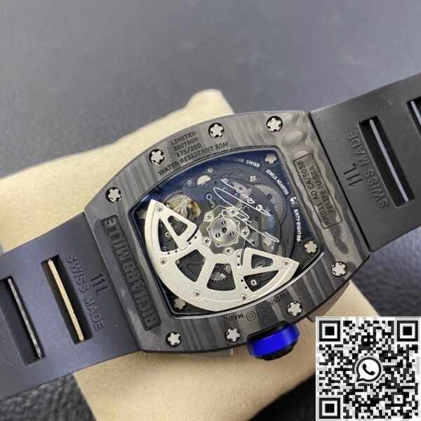 KV Factory Replica Richard Mille RM011 Blue Dial Carbon Fiber