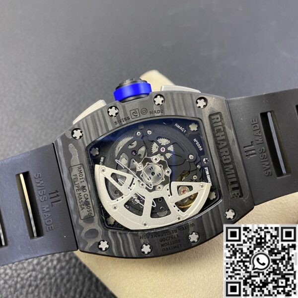 KV Factory Replica Richard Mille RM011 Blue Dial Carbon Fiber