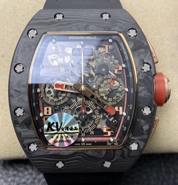 KV Factory Replica Richard Mille RM011 Red Dial Carbon Fiber