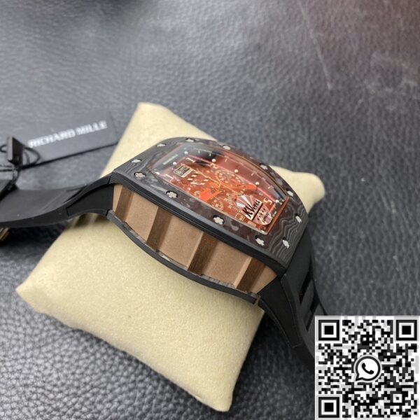 KV Factory Replica Richard Mille RM011 Red Dial Carbon Fiber