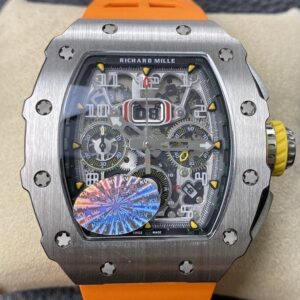 KV Factory Richard Mille Replicas RM011 Orange Rubber Strap