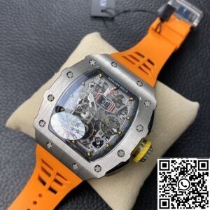 KV Factory Richard Mille Replicas RM011 Orange Rubber Strap