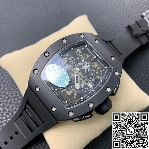 Richard Mille Super Clone KV Factory RM011 Black Ceramic Case