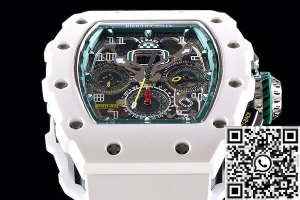 Richard Mille Super Clone KV Factory RM011 White Ceramic Case