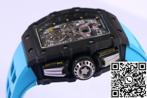 Replica Richard Mille Watch KV Factory RM011 Blue Rubber Strap