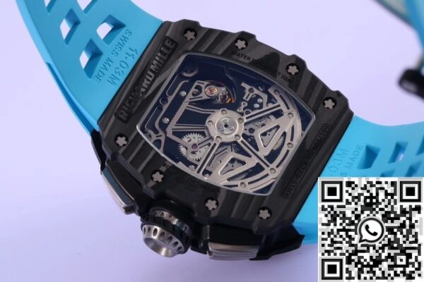 Replica Richard Mille Watch KV Factory RM011 Blue Rubber Strap