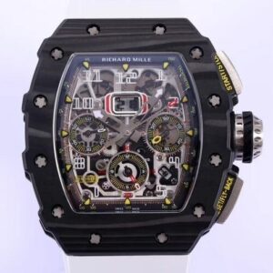 Richard Mille Replica For Sale RM011 White Rubber Stra