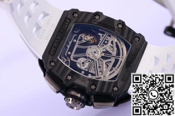 Richard Mille Replica For Sale RM011 White Rubber Stra