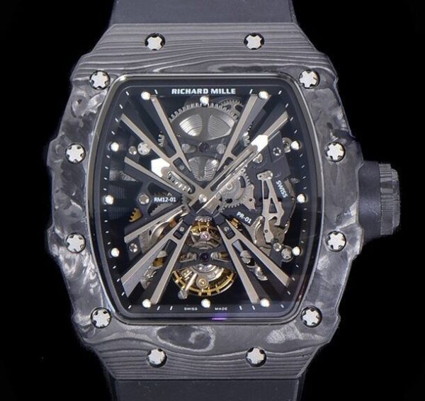 Replica Richard Mille For Sale RM011 Tourbillon Carbon Fiber