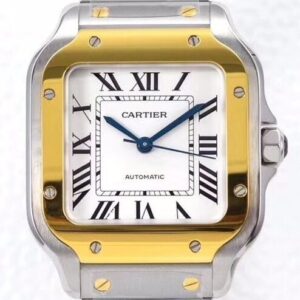 Cartier Watch Fake - BV Factory Santos W2SA0016 White Dial