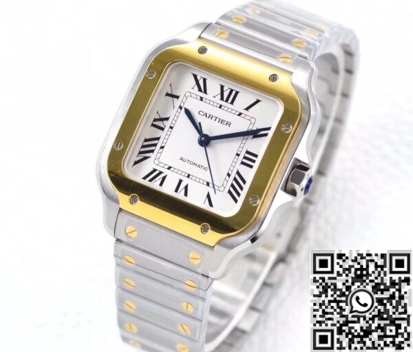 Cartier Watch Fake - BV Factory Santos W2SA0016 White Dial