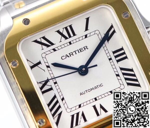 Cartier Watch Fake - BV Factory Santos W2SA0016 White Dial