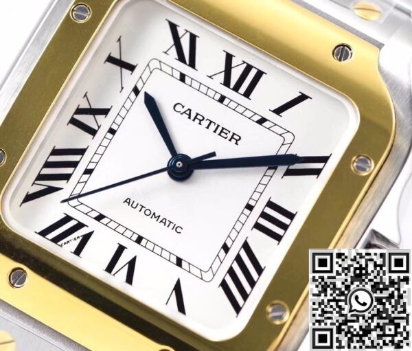 Cartier Watch Fake - BV Factory Santos W2SA0016 White Dial