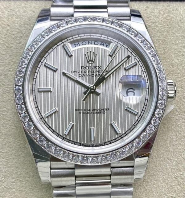 Replica Rolex Day Date EW Factory - White Gold Size 40mm