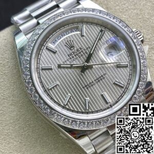 Replica Rolex Day Date EW Factory - White Gold Size 40mm